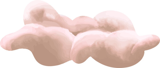 clip art illustration of colorful soft clouds for child daycare and nursery wallpaper