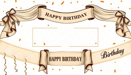 ornate ribbon and the sepia-toned color palette