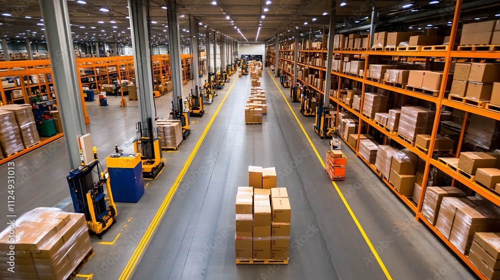 Aufkleber efficient warehouse automation with robotic cargo handling and inventory storage