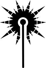 Laser Beam Icon, Sparkle design element, beam shoots out, emphasizing technology and innovation, Abstract concept graphic element of glow target flash line, isolated on transparent background.