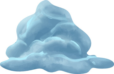 clip art illustration of colorful soft clouds for child daycare and nursery wallpaper