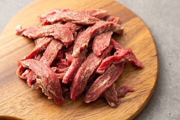 Raw meat on a cutting board