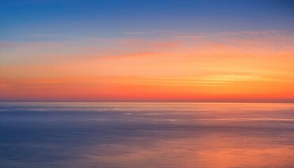 Serene Sunset Over Calm Ocean 