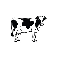 cow vector art and illustration