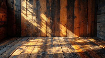 Wood background with polished cedar planks radiating warm golden tones
