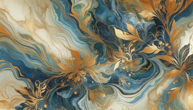 marble abstract background with flower shape