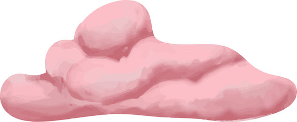 clip art illustration of colorful soft clouds for child daycare and nursery wallpaper