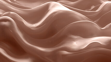 Fototapeta premium Mocha mousse texture with soft waves creating an inviting dessert appearance