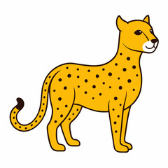 cheetah vector icon illustration on white background