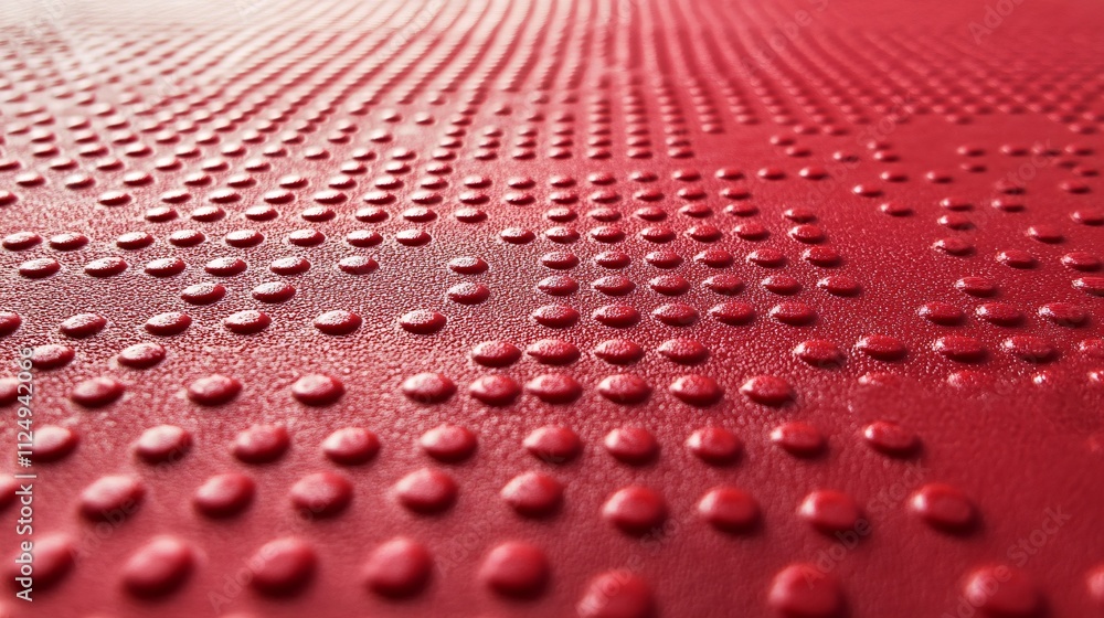 Poster Red textured surface with bumps creating repeating pattern