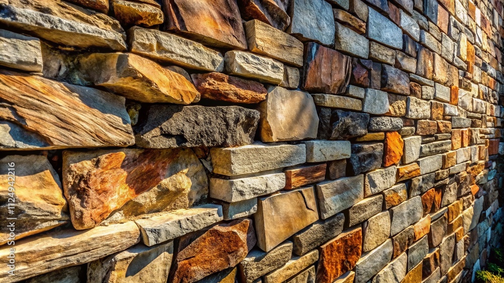 Aufkleber captivating rock wall pattern with distinct textures and natural colors, perfect for backgrounds and