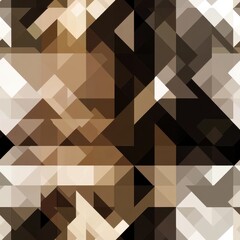 Obraz premium Geometric Abstract Camouflage Pattern in Earth Tones