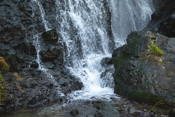 Beautiful waterfall in autumn at Armenia.