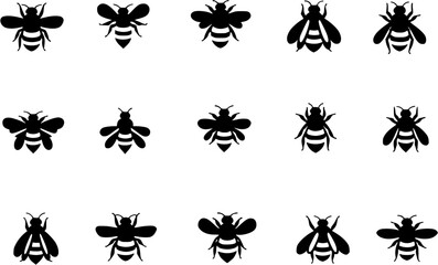 Abstract Bee Silhouette Background