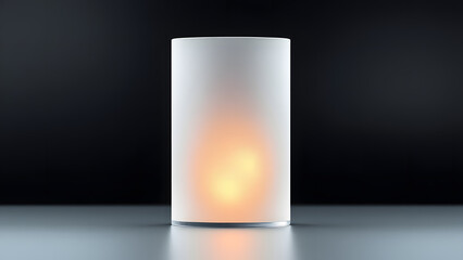 Minimal frosted glass card with glowing highlights, over a soft metallic gradient of chrome and black 