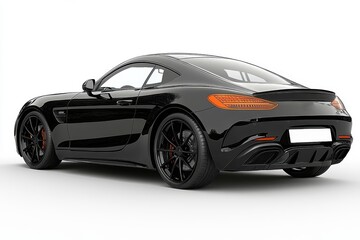 A sleek black sports car showcasing modern design and performance features.