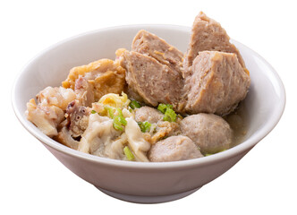 Bakso Jumbo, Big Beef Meatballs with dumpling one of most popular Indonesian foods