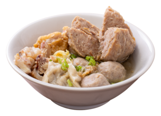 Bakso Jumbo, Big Beef Meatballs with dumpling one of most popular Indonesian foods
