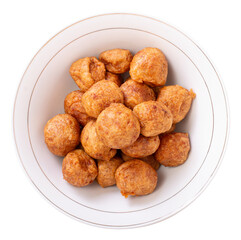 Gorengan Bakso, Fried food for beef meatballs accompaniment in the bowl Indonesian food