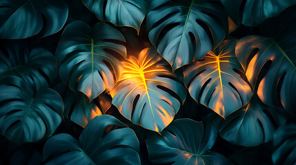 abstract background with leaves