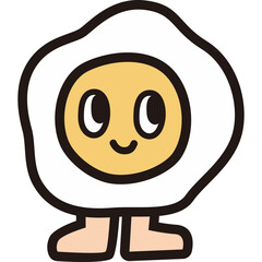 Cute Cartoon Egg Character