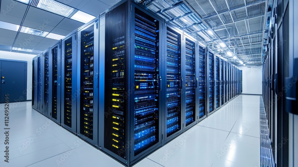 Poster data center operations and management modern facility technology infrastructure controlled environme