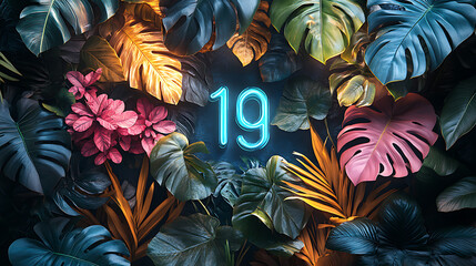 abstract background with leaves