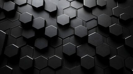 black hexagon background