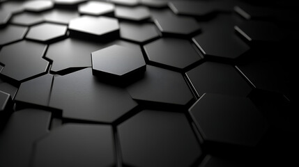 black hexagon background
