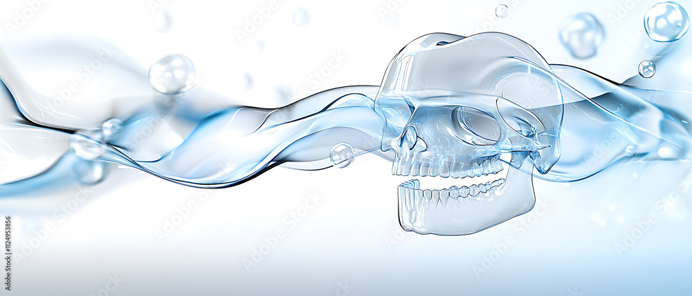 Aufkleber artificial intelligence in medical imaging advanced diagnostics visualized amidst fluid dynamics con