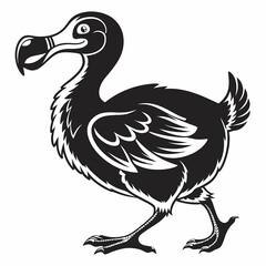 Stunning Dodo Minimalist Silhouette Artwork with Isolated White Background for Custom Merchandise and Decor © Jamshadul