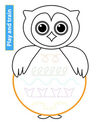 Fun owl connect the lines