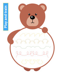 Fun bear connect the lines