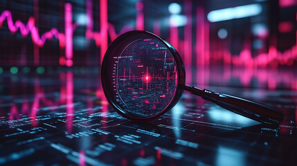 binary code and glass