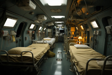 Obraz premium military field hospital,. 