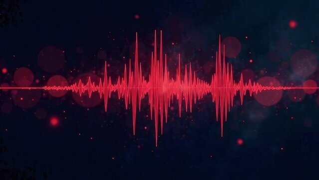 Graphs of sound waves used in audiology, hearing tests, images of sound waves, spectrograms, and acoustic visualizations on a dark background