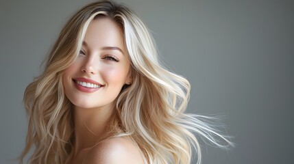 Fototapeta premium Portraits of European and American women with long hair