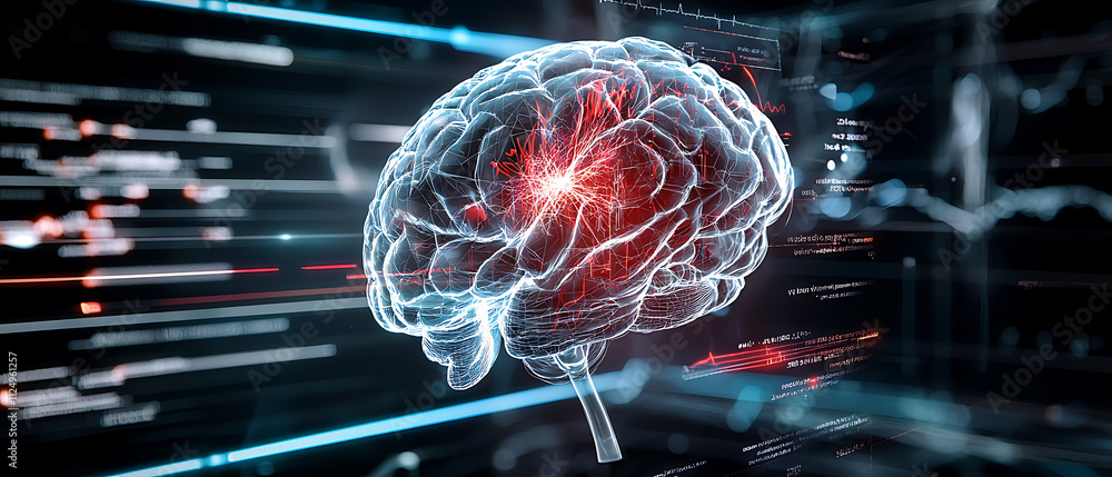 Poster revolutionizing diagnostics medical imaging and artificial intelligence in brain analysis virtual en