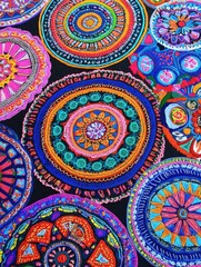 Creating a Vibrant Mexican Textiles Flat Lay Art Display in a Cozy Environment A Visual Journey