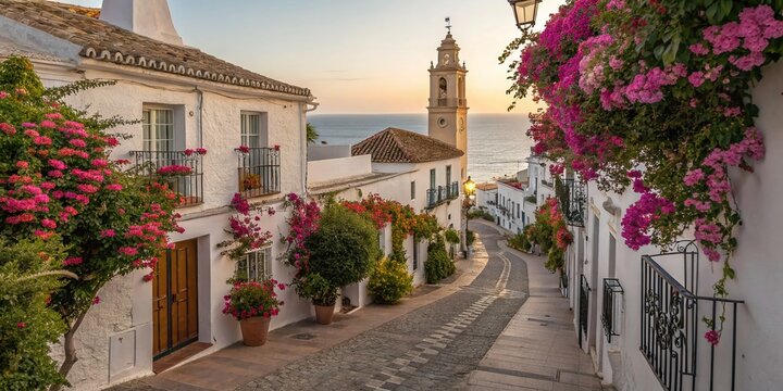 Captivating Views of Estepona: A Charming Town in Malaga, Spain, Showcasing Its Colorful Streets, Stunning Architecture, and Breathtaking Views of the Mediterranean Coastline