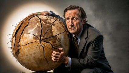 man holding a barrel-Generated AI