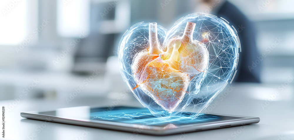 Poster revolutionizing medical imaging with artificial intelligence in diagnostics a transformative heart v