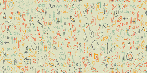 Colorful doodle line shape