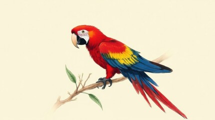Obraz premium Macaw Parrot Illustration