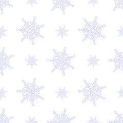 Seamless winter pattern with snowflakes
