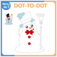 children's educational game. logic game. connect the dots by numbers. handwriting training. coloring book. New Year. Christmas.	
