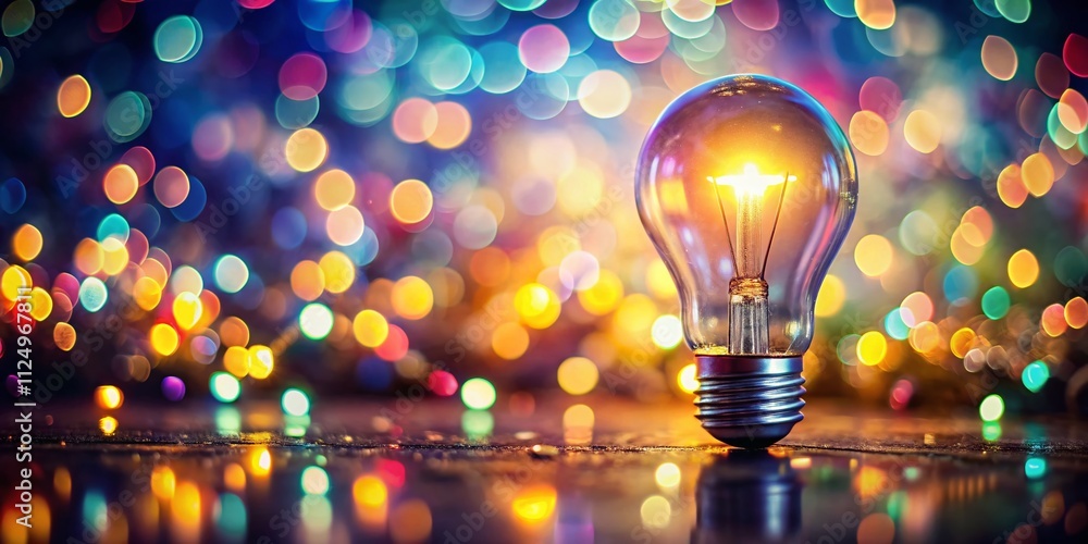 Poster capturing the essence of a big idea: a dreamy bokeh effect with soft lights and abstract shapes for 