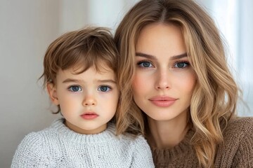 A close-up of a mother hugging her child tightly, both with emotional expressions, symbolizing the impact of divorce on families