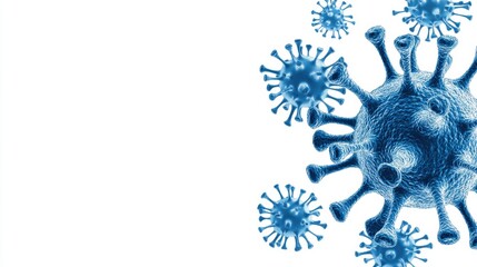 Detailed Virus Illustration with Glowing Effects