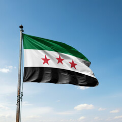 Syrian Flag and Freedom Revolution Concept